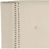 Safavieh Mercer Collection Keegan Linen Tufted Winged Headboard, Queen, Silver(Parchment)