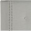 Safavieh Mercer Collection Keegan Linen Tufted Winged Headboard, Queen, Silver(Silver)