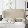 Safavieh Mercer Collection Shayne Yellow Wheat Pale Blue Headboard (Queen)(Hemp – Silver Nailheads)