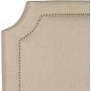 Safavieh Mercer Collection Shayne Yellow Wheat Pale Blue Headboard (Queen)(Hemp – Silver Nailheads)