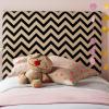 Safavieh Ziggy Grey/White Upholstered Chevron Headboard (Full)