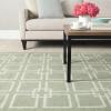 Martha Stewart x SAFAVIEH Area Rug Collection – 5′ x 8′, Geyser Blue, Handmade Wool & Silk, Ideal for Living Room, Bedroom, Office, Dining Space (MSR1151B)(Fennel Seed Green)