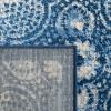 Martha Stewart x SAFAVIEH Area Rug Collection – 8′ x 10′, Navy & Cream, Floral Pattern, Non-Shedding & Easy Cleaning, Ideal for Living Room, Bedroom, Office, Dining Space (MSR2862N)(Navy/Creme)