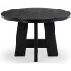 SAFAVIEH Couture Collection – Beverley Oak Round Wood Dining Table, Classic Design, Seats up to 4 (SFV2193A)(Black)