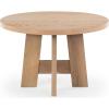 SAFAVIEH Couture Collection – Beverley Oak Round Wood Dining Table, Classic Design, Seats up to 4 (SFV2193A)(Oak)