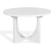 SAFAVIEH Couture Collection – Clarastella White Round Wood Dining Table, Modern Pedestal Dining Table (SFV4273A)(White)