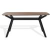 SAFAVIEH Couture Collection – Divya Walnut & Black Rectangle Wood Dining Table, Modern Two-Tone Design, Seats up to 6 (SFV6711A)(Walnut/Black)