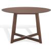 SAFAVIEH Couture Collection – Jessbrina Walnut Brown Round Wood Dining Table, Modern Design, Seats up to 4 (SFV6701A)(Walnut)