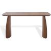 SAFAVIEH Couture Collection – Kayleen Walnut Rectangle Wood Dining Table, Sculptural Modern Design (SFV6713A)(Walnut)