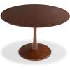 SAFAVIEH Couture Collection – Lisette Walnut Brown Round Pedestal Dining Table, Modern Wood Design (SFV4231A)(Walnut)