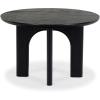 SAFAVIEH Couture Collection – Olivetta Oak Round Wood Dining Table, Classic Design, Seats up to 4 (SFV2201A)(Black)