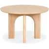 SAFAVIEH Couture Collection – Olivetta Oak Round Wood Dining Table, Classic Design, Seats up to 4 (SFV2201A)(Oak)