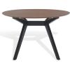 SAFAVIEH Couture Collection – Rhonda Walnut & Black Round Wood Dining Table, Modern Two-Tone Design (SFV6709B)(Walnut/Black)