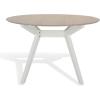 SAFAVIEH Couture Collection – Rhonda Walnut & Black Round Wood Dining Table, Modern Two-Tone Design (SFV6709B)(White Washed/White)