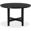 SAFAVIEH Couture Collection – Ruthanne Black Round Wood Dining Table, Classic Design, Seats up to 4 (SFV2192B)(Black)