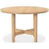 SAFAVIEH Couture Collection – Ruthanne Black Round Wood Dining Table, Classic Design, Seats up to 4 (SFV2192B)(Oak)