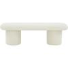 SAFAVIEH Couture Collection Cassandralee Contemporary Ivory Boucle Bench (Fully Assembled)