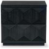 SAFAVIEH Couture Collection Deziree Natural Brown 2-Drawer Nightstand (Fully Assembled)(Black)