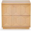 SAFAVIEH Couture Collection Deziree Natural Brown 2-Drawer Nightstand (Fully Assembled)(Natural)