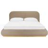 SAFAVIEH Couture Collection Jennabryanna Light Brown/Natural Boucle King Size Bed(Light Brown/Natural)