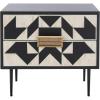 SAFAVIEH Couture Collection Kimori Black/White Aztec 2-Drawer Nightstand (Fully Assembled)