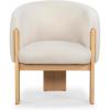 SAFAVIEH Couture Collection Lauricella Tan Boucle/Natural Dining Chair (Fully Assembled)(Tan/Natural)