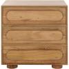 SAFAVIEH Couture Collection Lesliette Natural Brown 3-Drawer Solid Wood Nightstand (Fully Assembled)