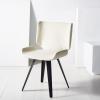SAFAVIEH Couture Collection Matty Mid-Century Modern Scandinavian Mustard Velvet Dining Chair(Creme)