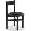 SAFAVIEH Couture Collection Tayla Natural/White Linen Dining Chair (Fully Assembled)(Black/Black)