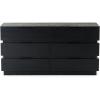 SAFAVIEH Couture Collection Titus Black 6-Drawer Stacked Dresser (Fully Assembled)(Black)