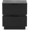 SAFAVIEH Couture Collection Titus Oak Brown 2-Drawer Stacked Nightstand (Fully Assembled)(Black)