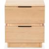 SAFAVIEH Couture Collection Titus Oak Brown 2-Drawer Stacked Nightstand (Fully Assembled)(Oak)
