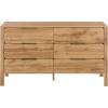 SAFAVIEH Home Collection – Angeria Oak & Brass 6-Drawer Dresser, Modern Storage Cabinet (DRS3100A)(Oak/Brass)