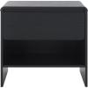 SAFAVIEH Home Collection – Arsenio 1-Drawer 1-Shelf Nightstand Table, Light Cream Modern Bedside Storage (NST3100C)(Black)