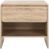 SAFAVIEH Home Collection – Arsenio 1-Drawer 1-Shelf Nightstand Table, Light Cream Modern Bedside Storage (NST3100C)(Light Cream)