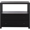 SAFAVIEH Home Collection – Ernest Natural Brown & White Washed 2-Drawer 1-Shelf Chest, Modern Storage Cabinet, Fully Assembled (CHS6605A)(Black)