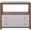 SAFAVIEH Home Collection – Ernest Natural Brown & White Washed 2-Drawer 1-Shelf Chest, Modern Storage Cabinet, Fully Assembled (CHS6605A)(Natural/White Washed)