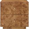 SAFAVIEH Home Collection – Tahan 2-Drawer Nightstand Table, Natural Modern Bedside Storage, Fully Assembled (NST6608A)(Natural)