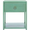 SAFAVIEH Home Collection – Yudi Turquoise Nightstand with Drawer & Shelf, Contemporary Accent Storage Table, Fully Assembled (NST9201C)(Turquoise)