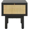 SAFAVIEH Home Collection Aino Oak 1-Drawer Nightstand(Black/Natural)
