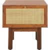 SAFAVIEH Home Collection Aino Oak 1-Drawer Nightstand(Walnut/Natural)