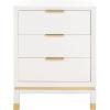 SAFAVIEH Home Collection Baskin White 3-Drawer Accent Table (Fully Assembled)