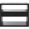 SAFAVIEH Home Collection Munson Natural 2-Shelf 1-Drawer Nightstand (Fully Assembled)(Black)