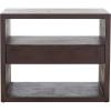 SAFAVIEH Home Collection Munson Natural 2-Shelf 1-Drawer Nightstand (Fully Assembled)(Dark Oak)