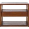 SAFAVIEH Home Collection Munson Natural 2-Shelf 1-Drawer Nightstand (Fully Assembled)(Natural)