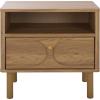 SAFAVIEH Home Collection Prinpop Oak Brown 1-Drawer 1-Shelf Nightstand(Oak)