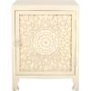 SAFAVIEH Home Collection Rayetta White Wash 2-Shelf 1-Door Nightstand (Fully Assembled)