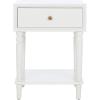 SAFAVIEH Home Collection Siobhan Vanilla Solid Wood 1-Drawer Nightstand Accent Table(Off White)