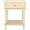 SAFAVIEH Home Collection Siobhan Vanilla Solid Wood 1-Drawer Nightstand Accent Table(Vanilla)