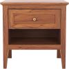 SAFAVIEH Home Collection Sondra Distressed Black/Gold 2-Drawer Nightstand(Walnut/Gold)